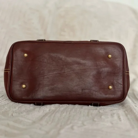 Dooney & Bourke Brown Leather Satchel - Picture 3 of 4